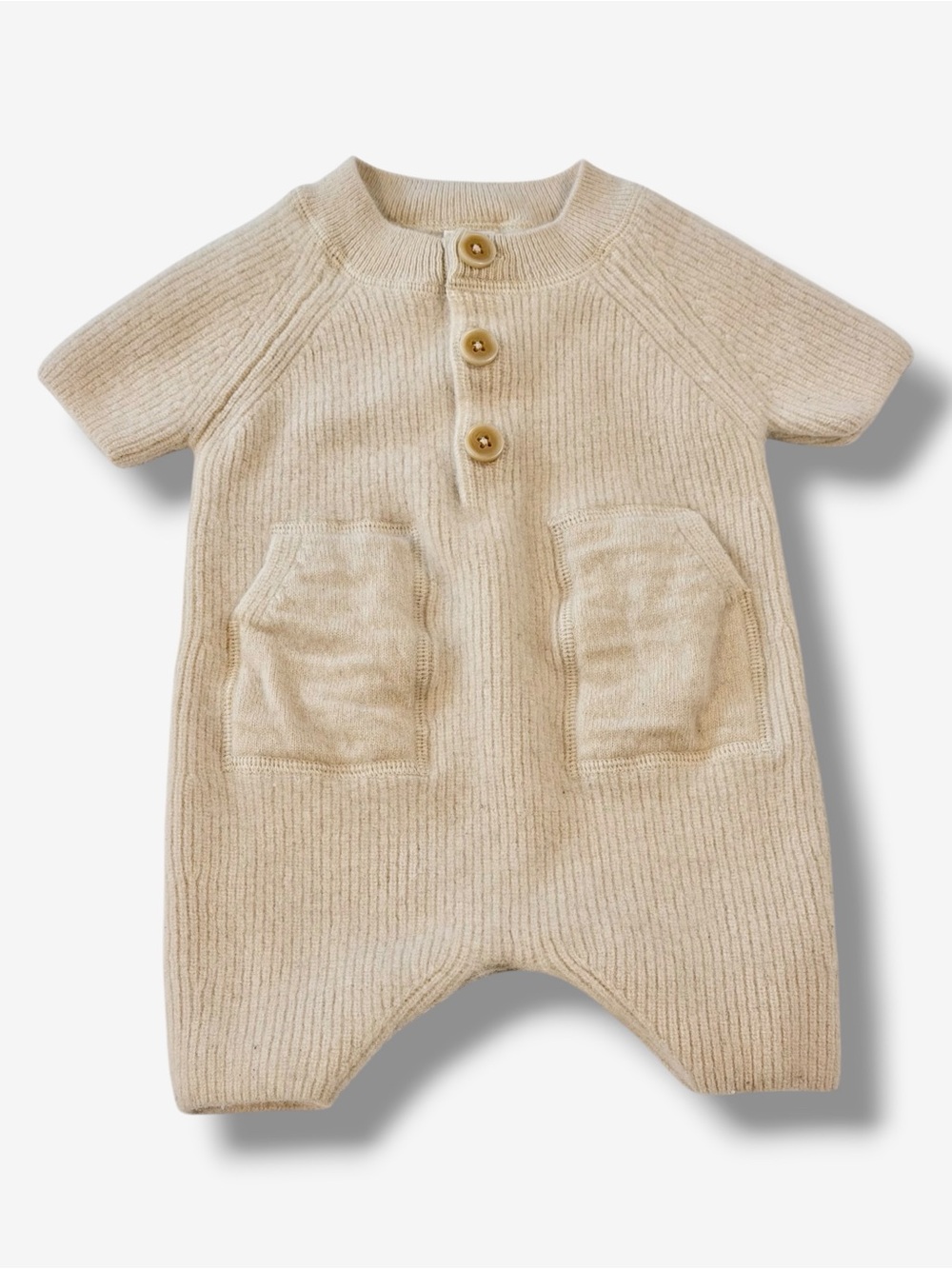 Banana Republic Cashmere Baby One Piece Jumper 0-3 Months Ivory Luxury Heirloom
